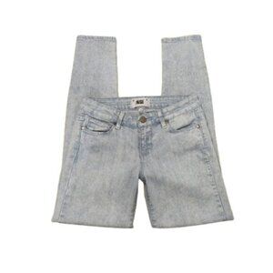 Paige White Crystalline Stonewashed Skinny Jeans